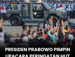 Presiden Prabowo Pimpin Upacara HUT Ke-80 TNI di Monas, Disambut Meriah dengan Flypass Bendera Merah Putih