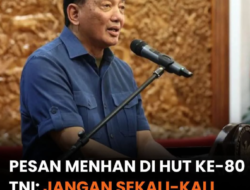 Menhan Sjafrie Sjamsoeddin Pesankan Prajurit TNI Tak Pernah Menyakiti Hati Rakyat di HUT ke-80 TNI